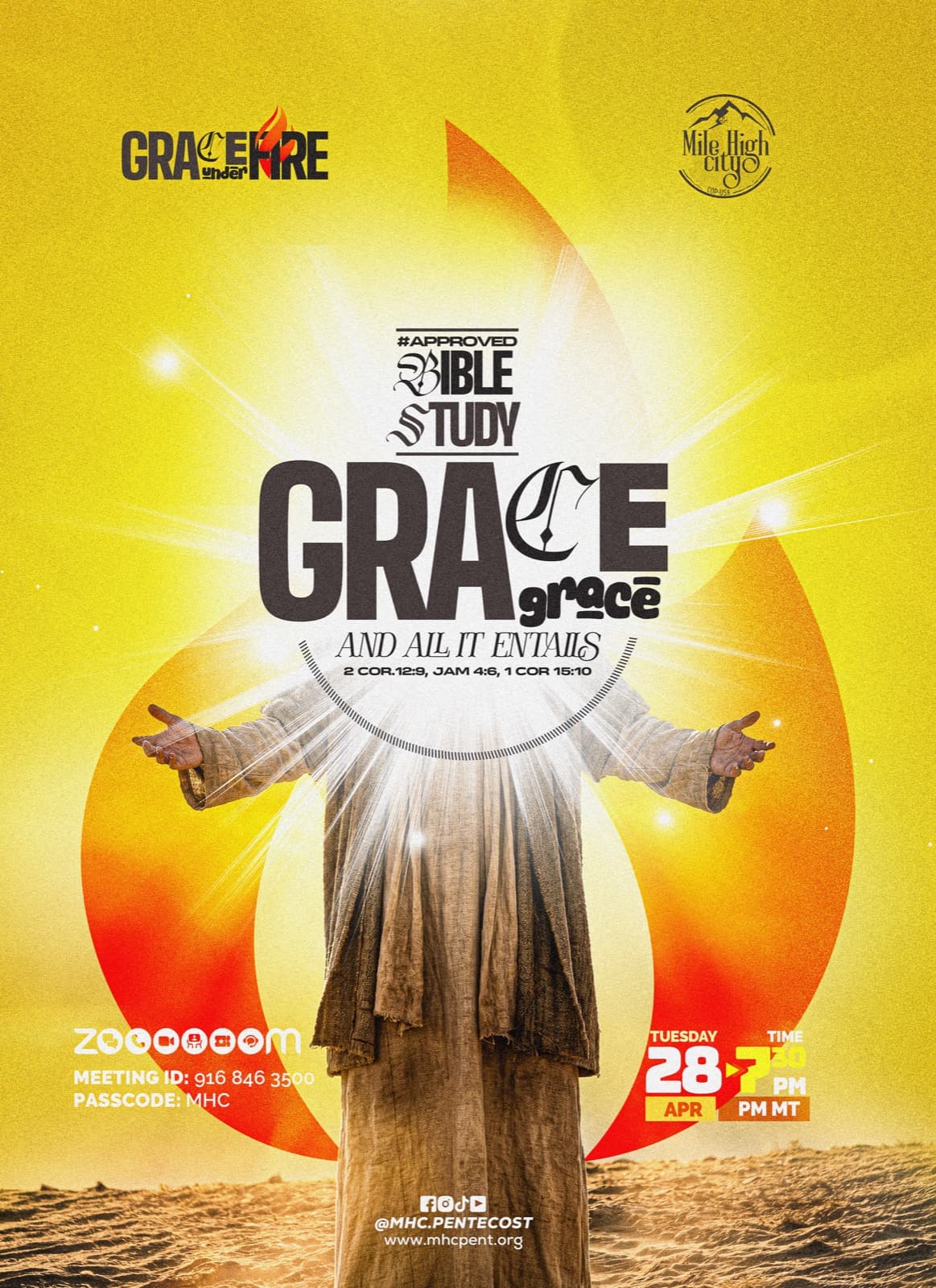 April 28, 2026 Bible study flyer - Grace and All It Entails