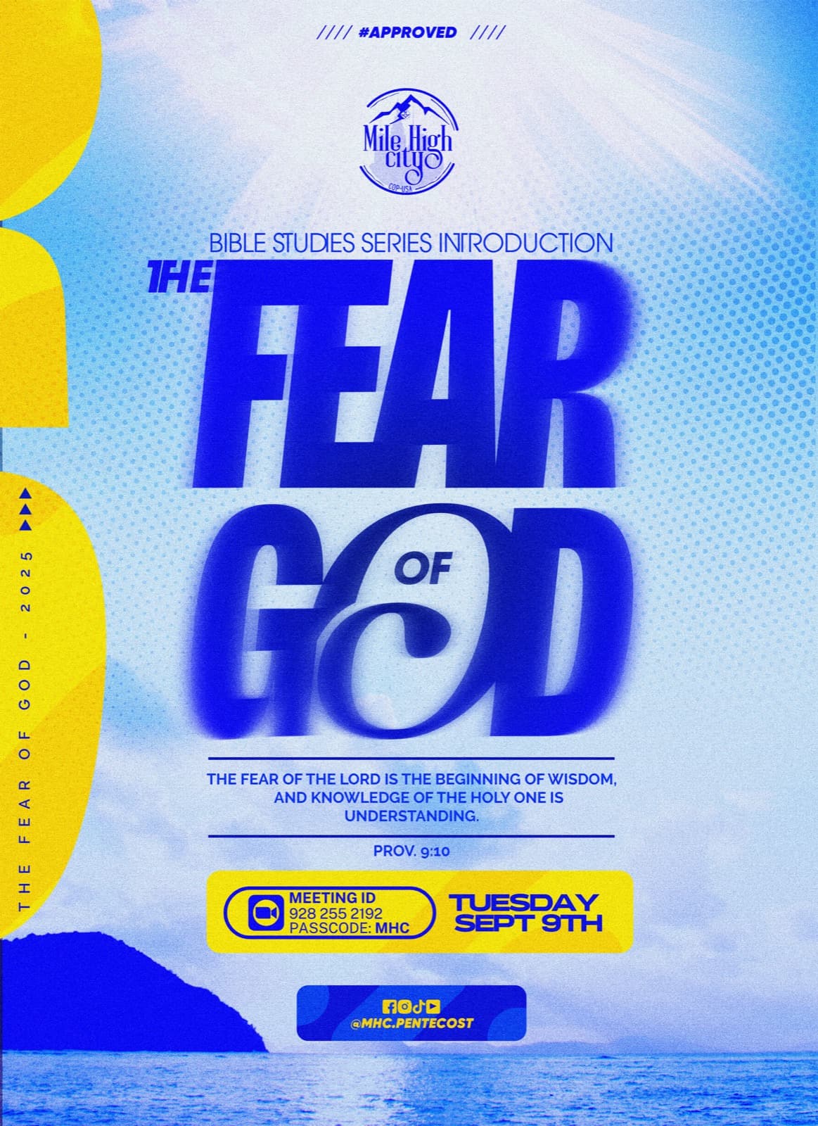 September 9, 2025 Bible study flyer - The Fear of God: Series Introduction