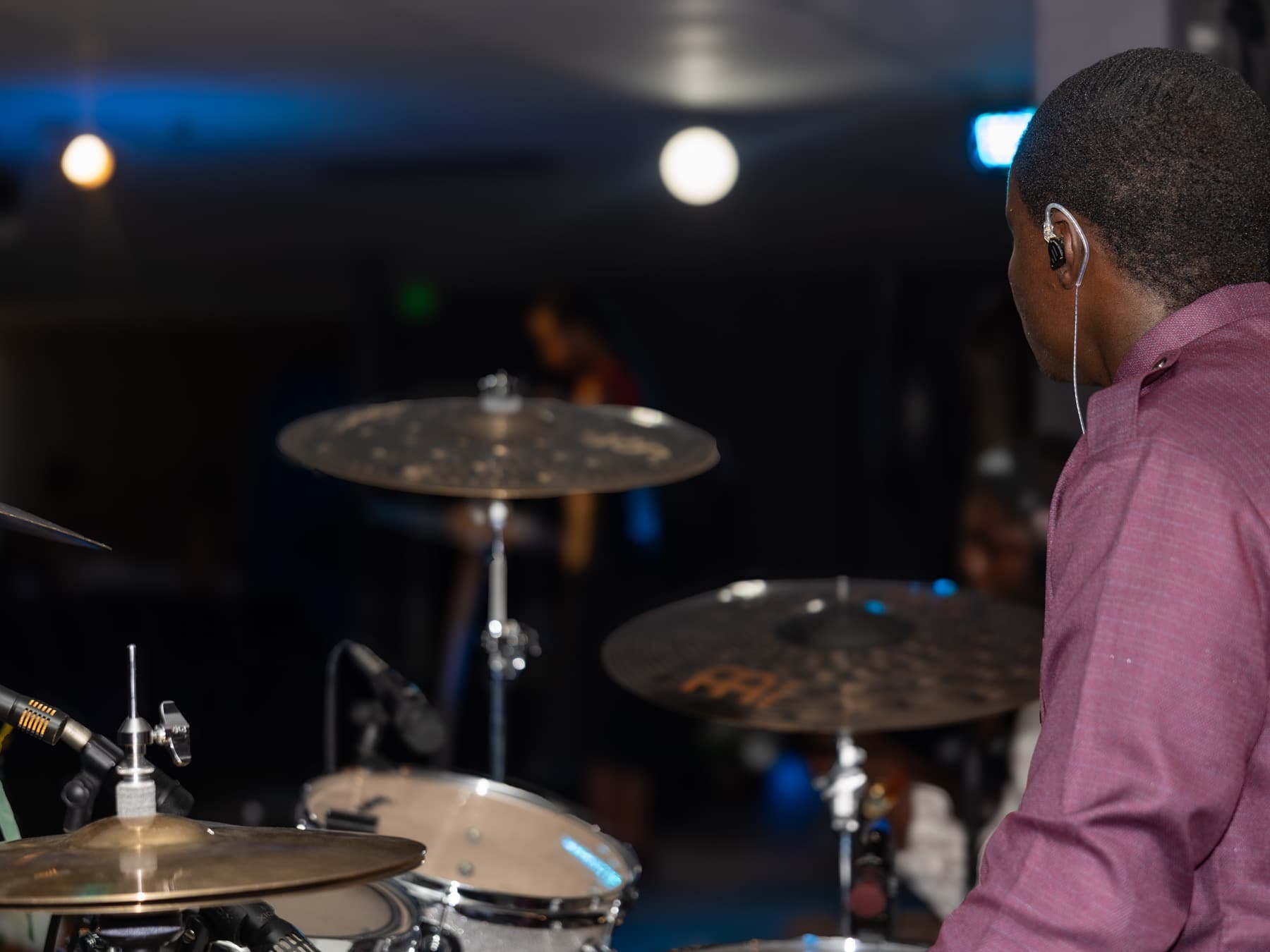 MHC drummer serving in worship