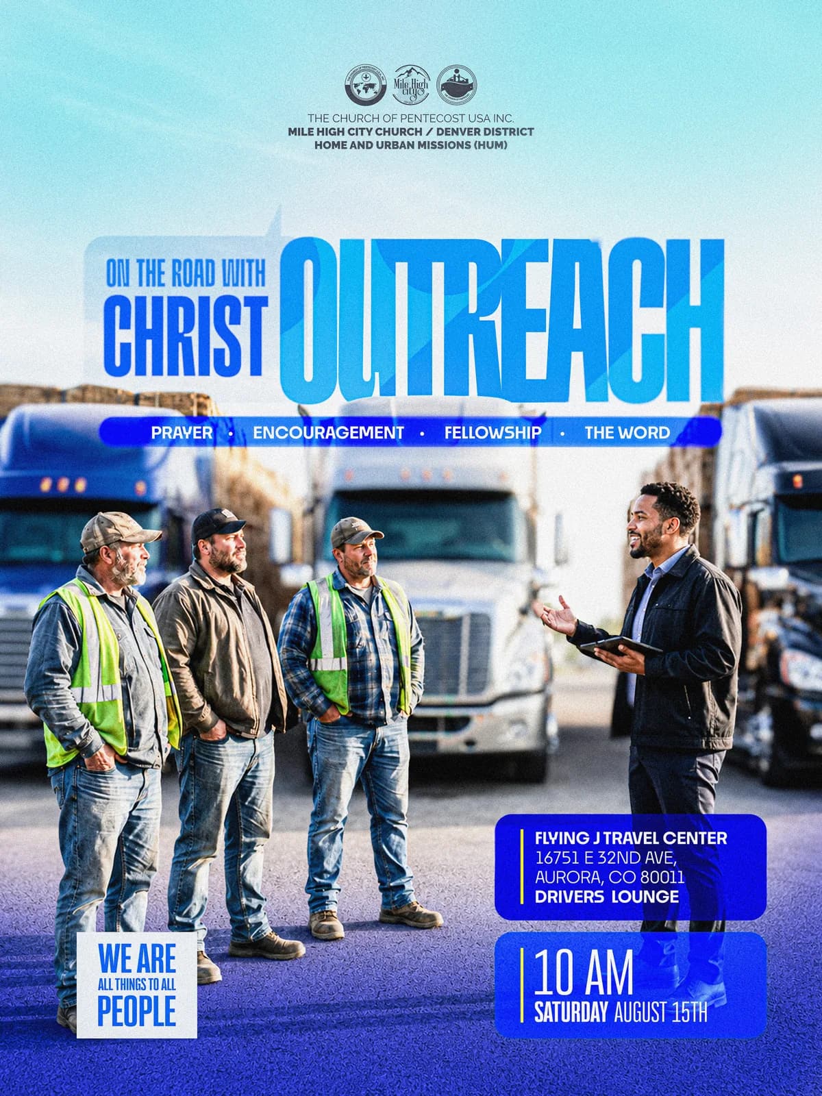 On the Road with Christ outreach flyer