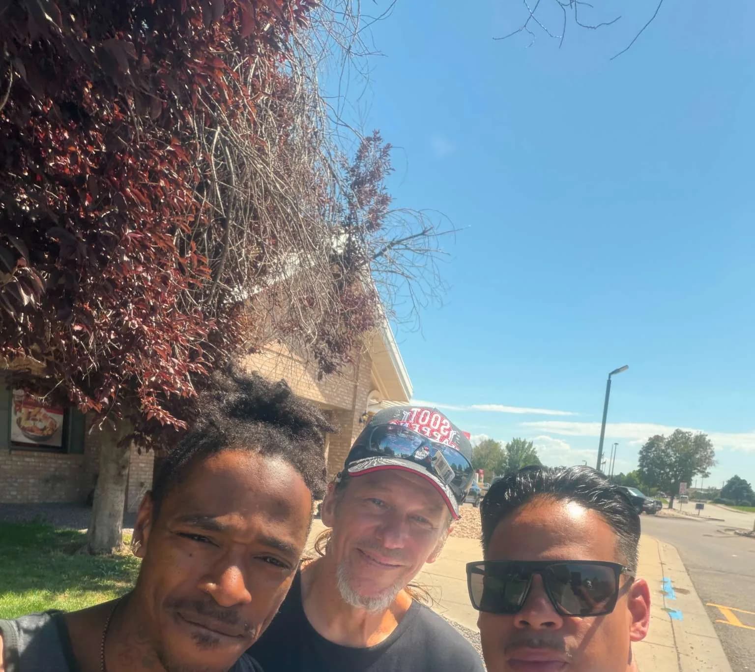HUM volunteers connecting with people during truck drivers outreach