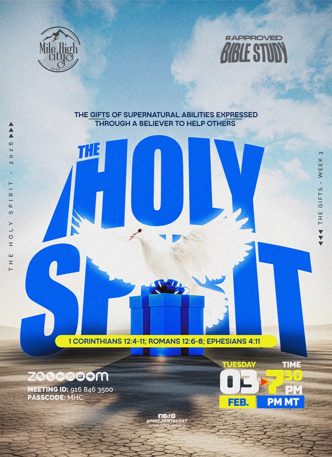 February 3, 2026 Bible study flyer - The Gifts of Supernatural Abilities
