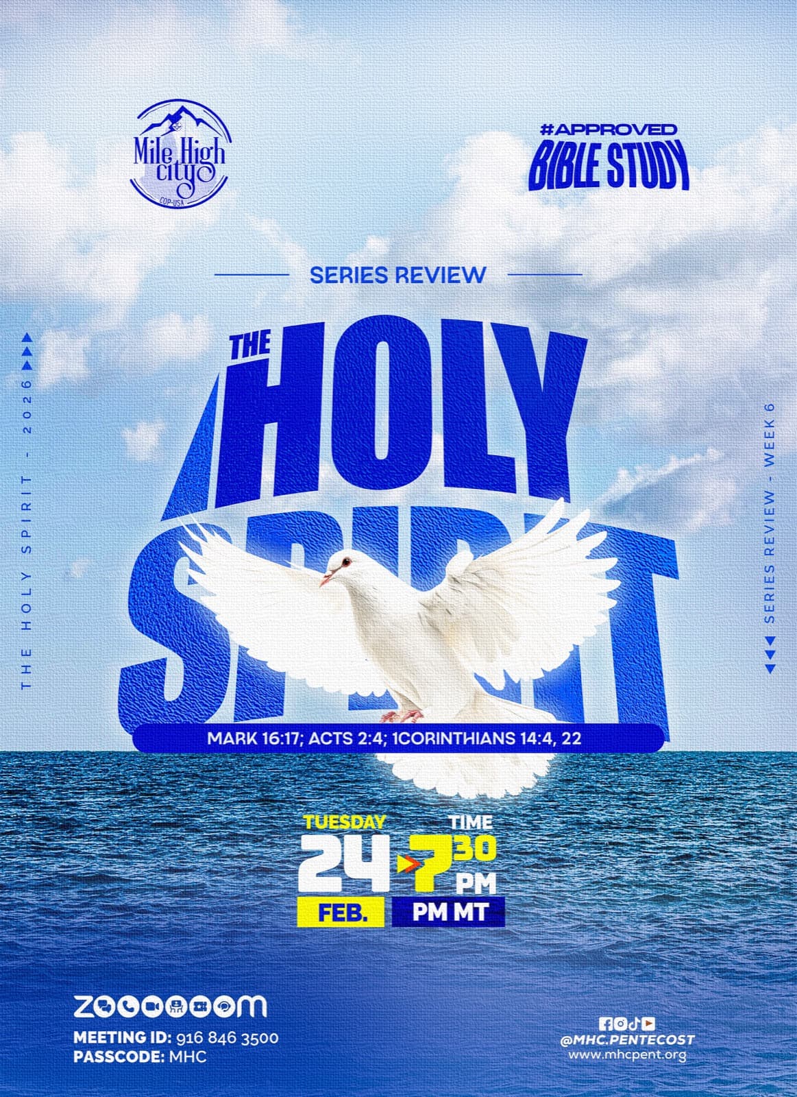 February 24, 2026 Bible study flyer - The Holy Spirit: Series Review