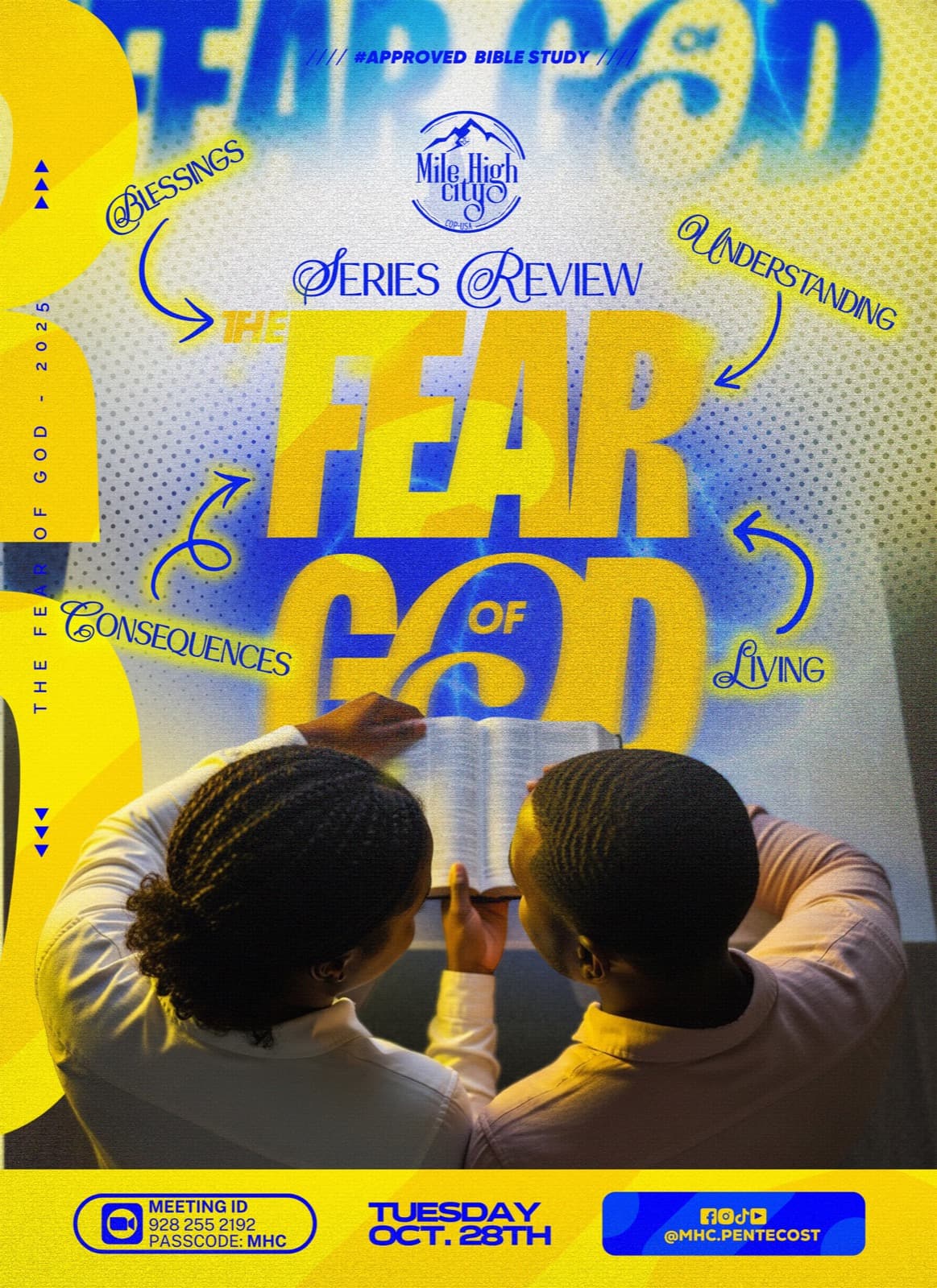 October 28, 2025 Bible study flyer - The Fear of God: Series Review