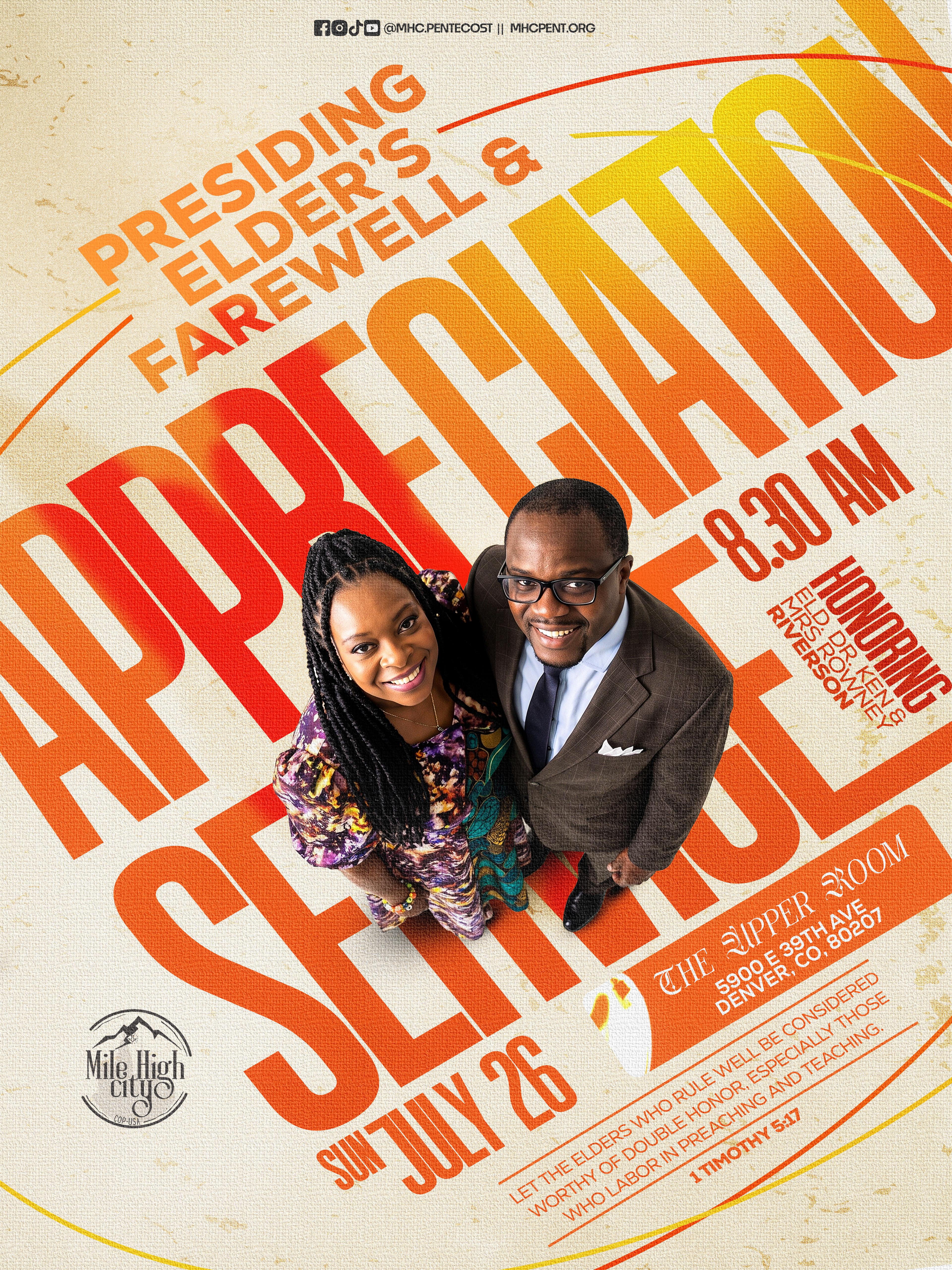 Presiding Appreciation flyer